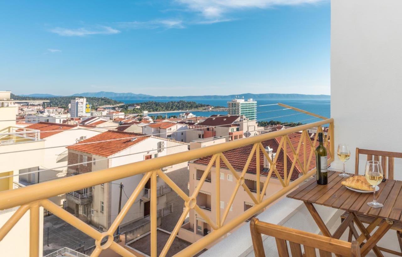 Vista Mare Apartment - 3 Bedroom, Sea View Makarska Eksteriør billede